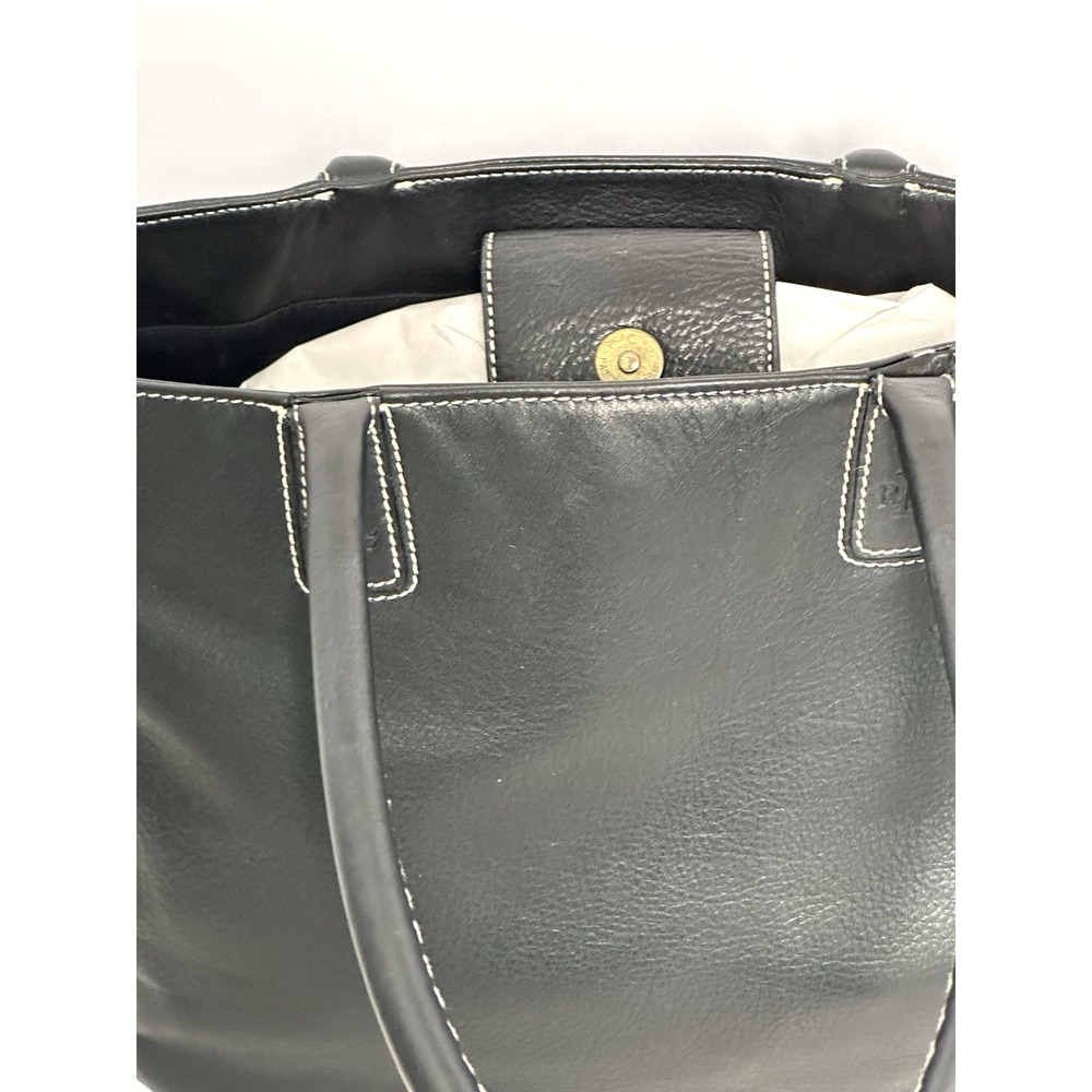 Ralph Lauren (LRL) Black Leather Tote Handbag - Picture 15 of 16